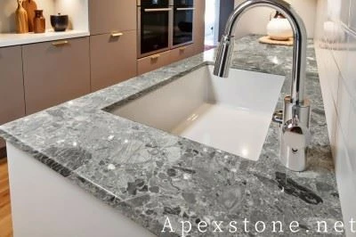 Waterfall Fossil Ash Marble Counter Tops high quality